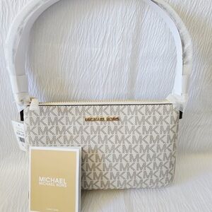 Michael Kors Jet Set Small Signature Logo Convertible Wristlet
